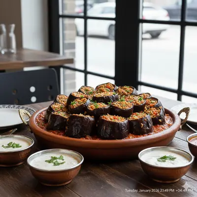 طبق باذنجان محشي