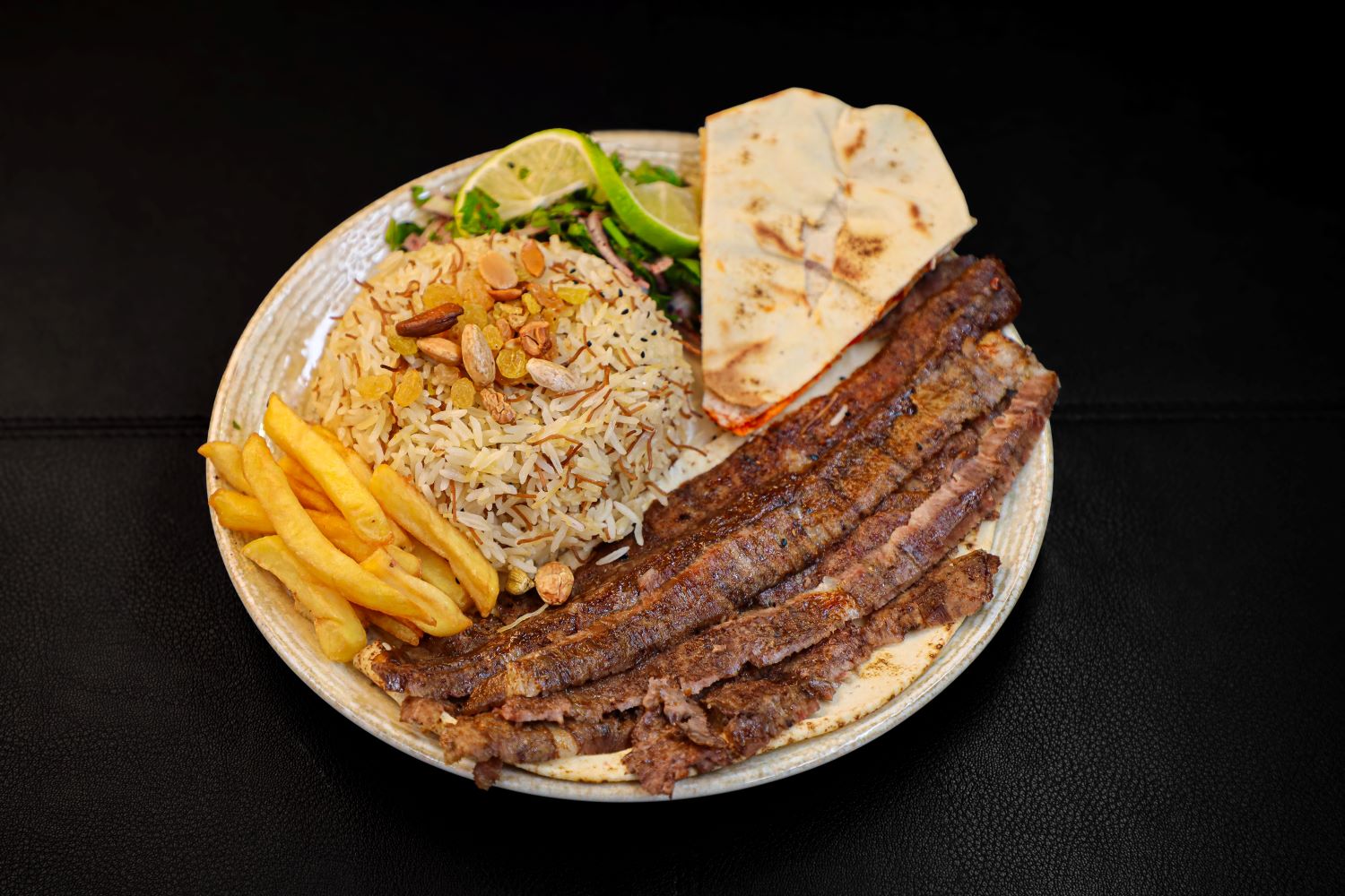 شاورما لحم مع الارز
