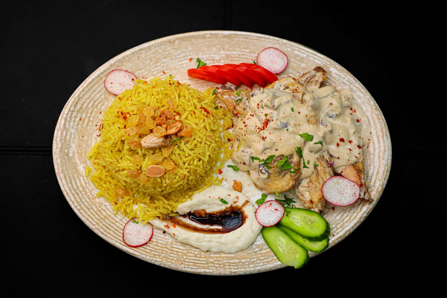 دجاج بالكريمة