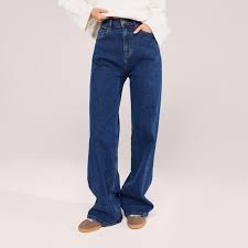 WIDE LEG GEANS-BLUE