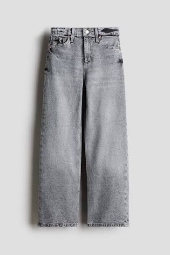 WIDE LEG GEANS-LIGHT GREY