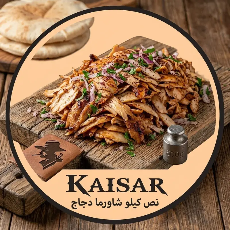 نص كيلو شاورما دجاج