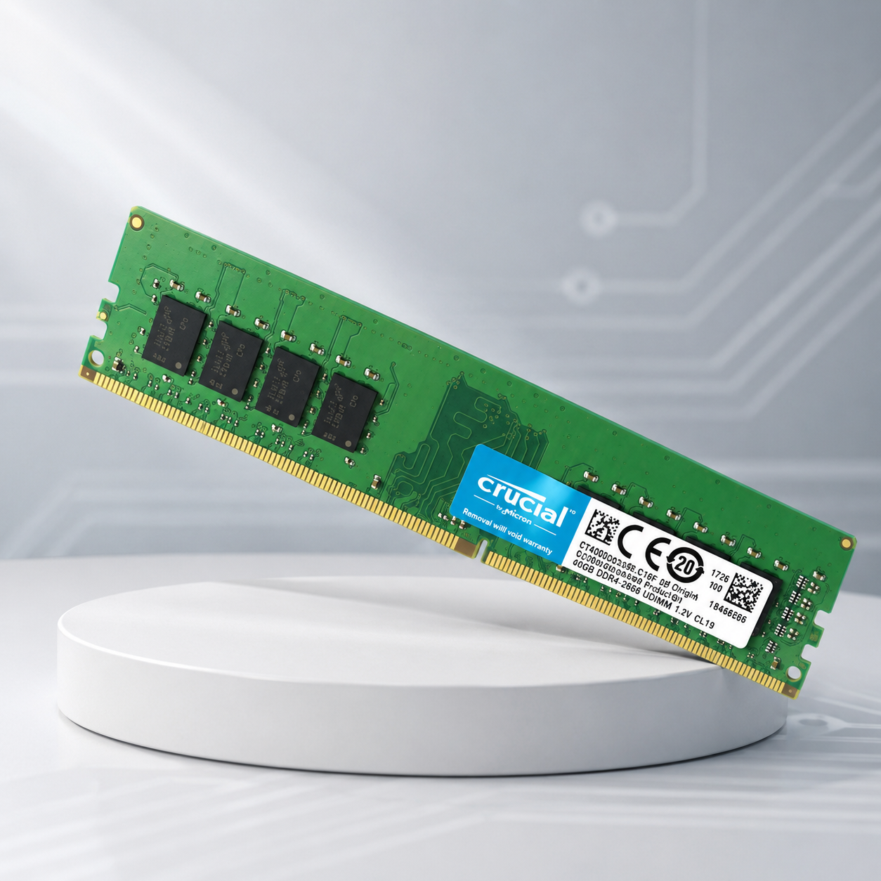 ذاكرة رام Crucial DDR4 للكمبيوتر المكتبي 4GB بسرعة 2666MHz