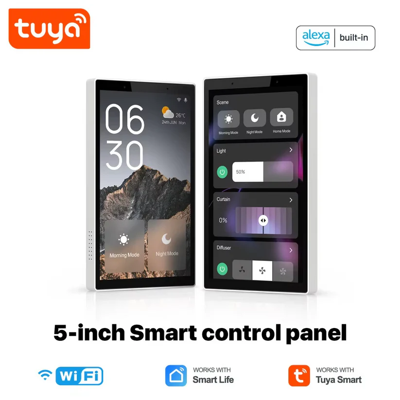 TOUCH 5 INCH SCREEN CONTROL PANEL FOR SMART HOME BUILT-IN ALEXA