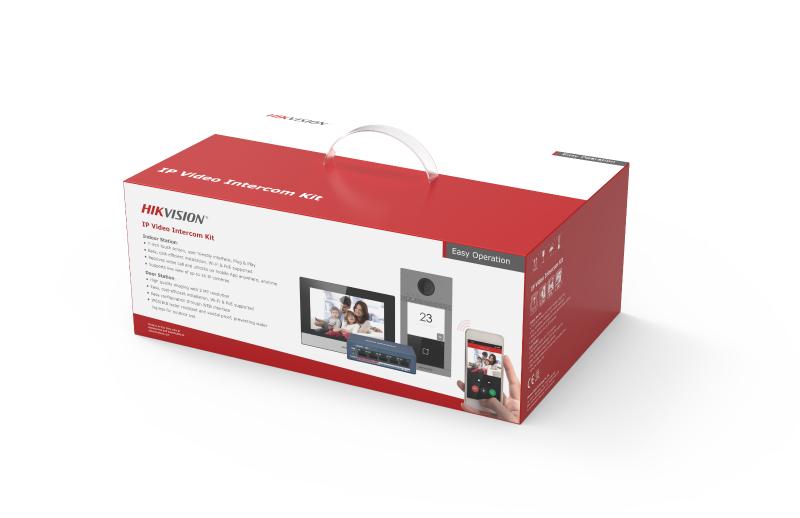 انتركم شبكي IP video intercom kit with POE switch for villa or house, only one call button With Card reader