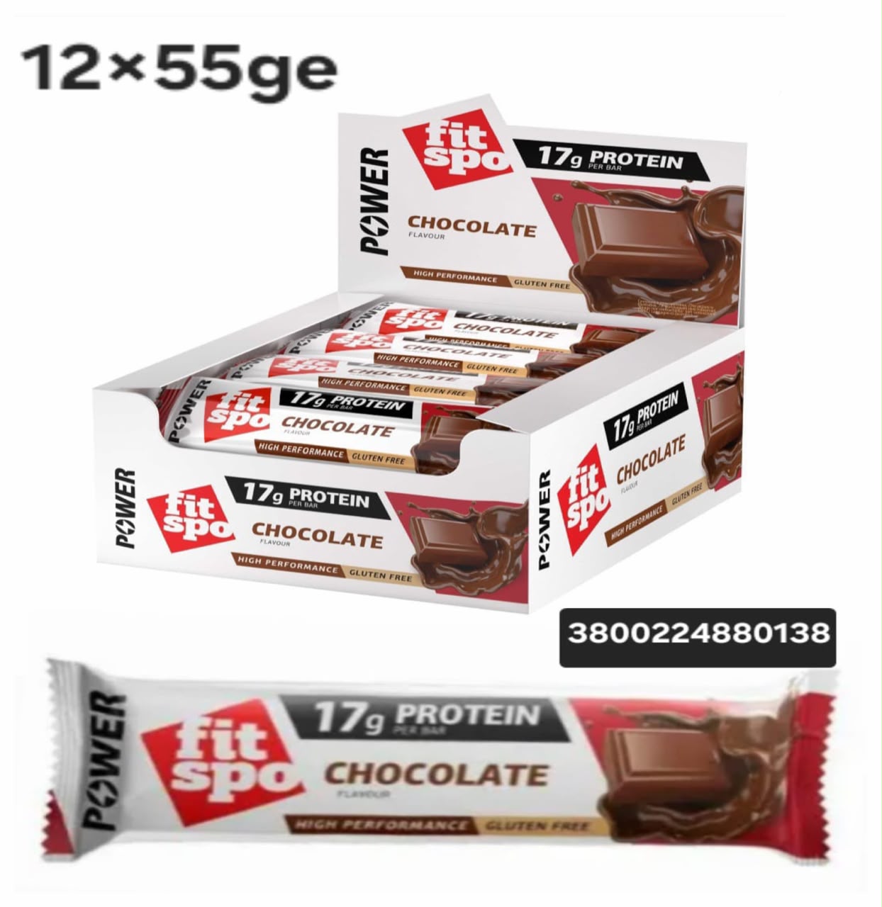FISPOP PROTEIN CHOCOLATE 50 G * 12 ADD