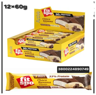 FIT SPO PROTEIN CHOCO BANNA  60G *12 ADD