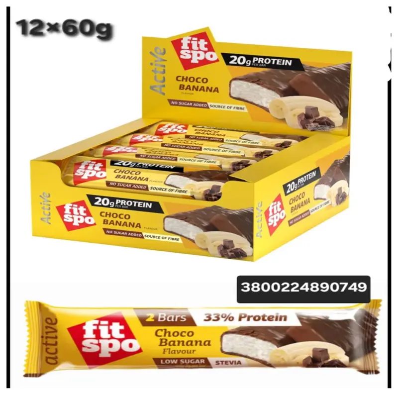 FIT SPO PROTEIN CHOCO BANNA  60G *12 ADD