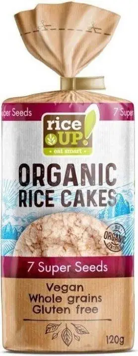 BROWN RICE CAKES vegan whole grains gluten free 120G * 12 ADD