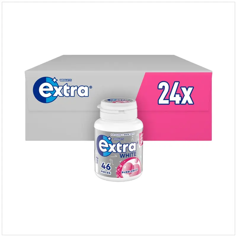 بنیشت ئێکسترا وایت بەبڵی گەم  67 غرام * 6 عدد