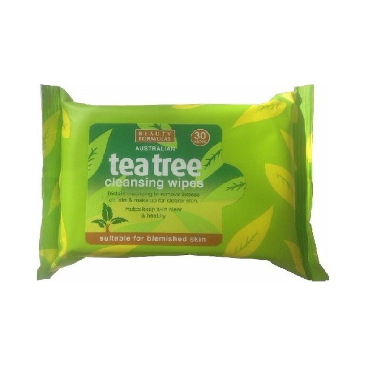 BEAUTY FORMULAS TEA TREE cleansing wipes