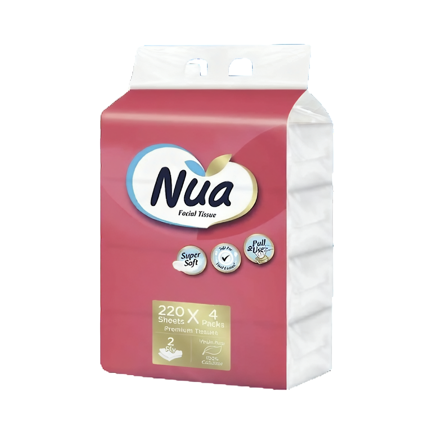 Nua كلينكس 220 سحبة سيت 4 عدد