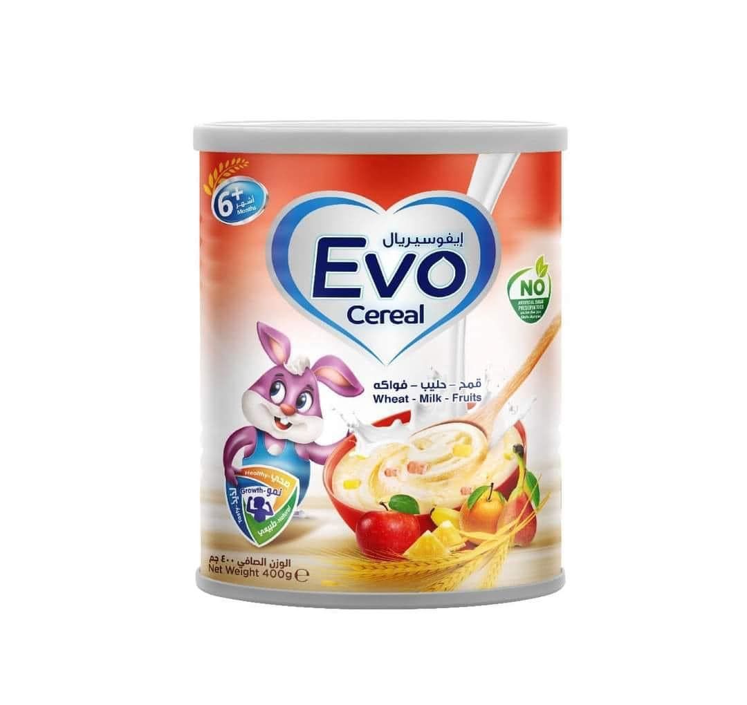 Evo Cereal قمح حليب فواكة 400 غم