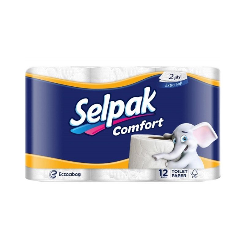 selpak comfort كلينكس تواليت 12 رؤل