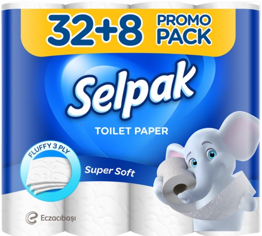 selpak كلينكس تواليت 32+8 رؤل