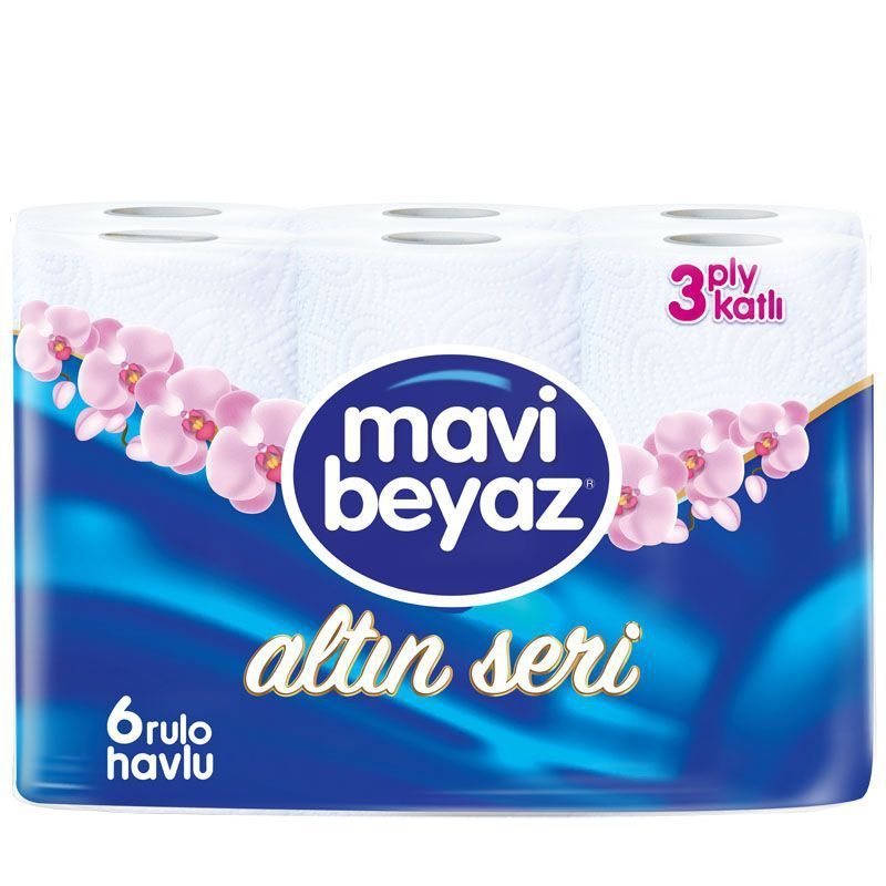Mavi Beyaz 3ply kitchen rolls x6