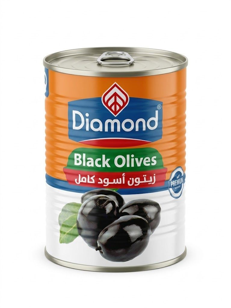 Diamond زيتونى رةش قوتو 800 غم