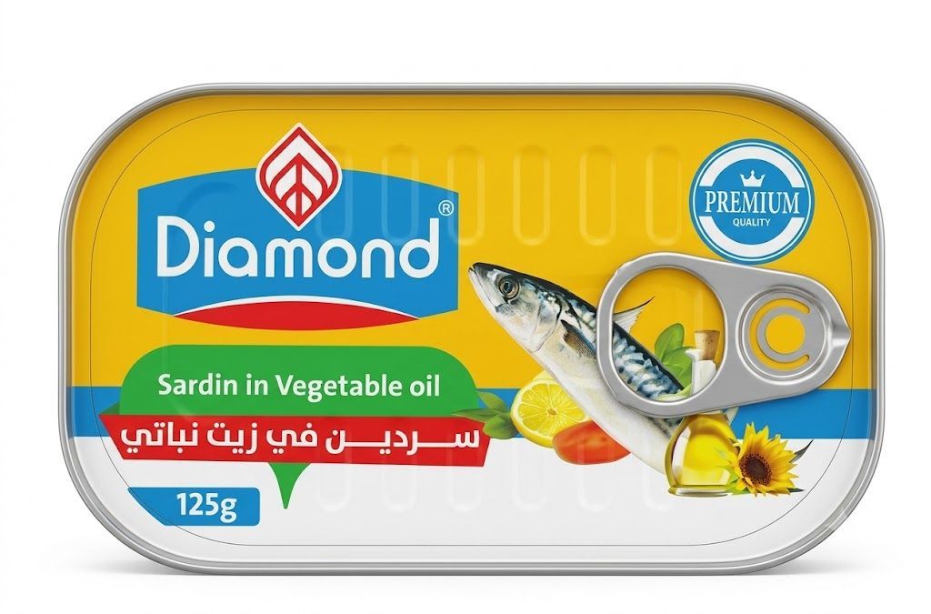 Diamond سردين زيت نباتى 125غم