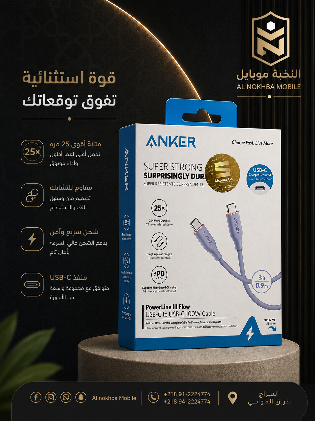 ANKER USB-C to USB-C 100W Cable