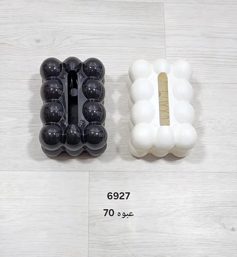 علب فاين شكل كرات ابيض-اسود 6927-2
