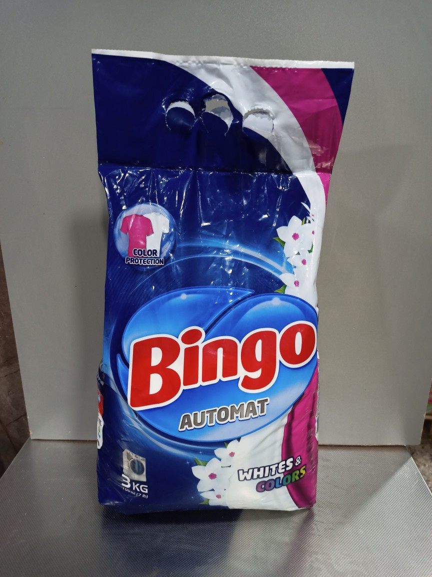 بينغو مسحوق اوتومتيك ابيض و ملون اقتصادي 3 كغ