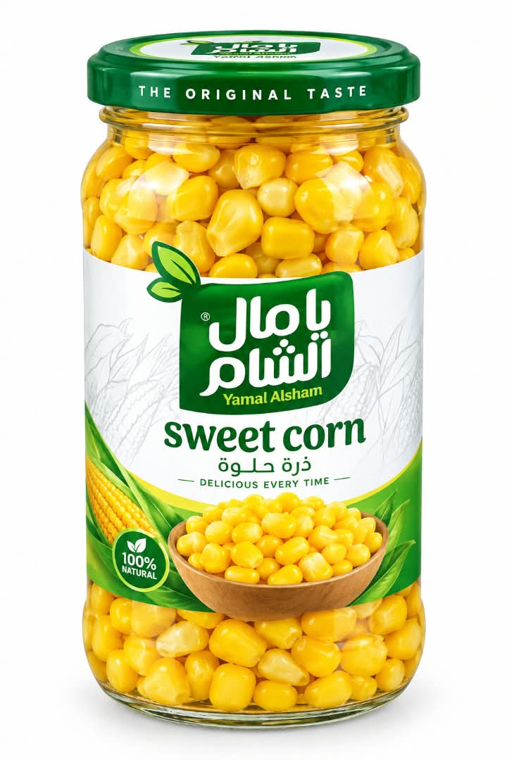 ذرة حلوة200غ  زجاج يا مال الشام