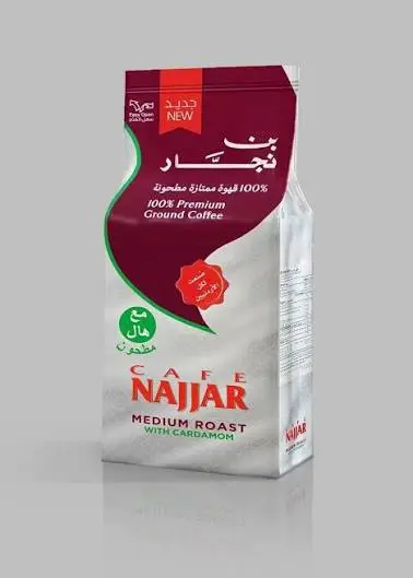 بن نجار احمر تحميص وسط مع هيل 200 غ