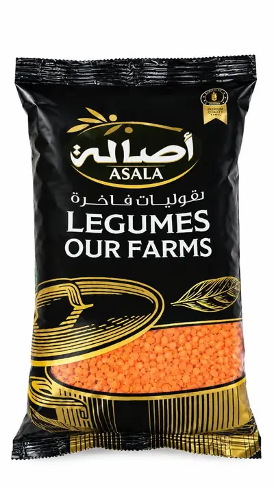 عدس مجروش اصالة 1 كغ
