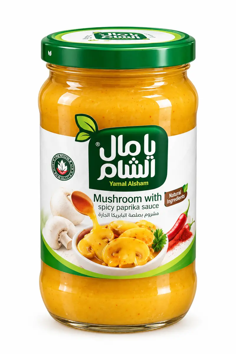 فطر مع صوص البابريكا الحار 650غ يا مال الشام