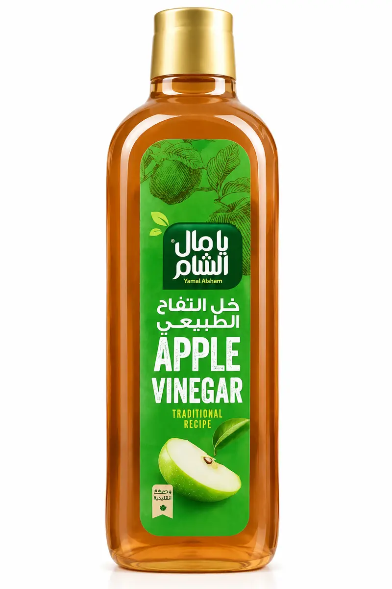 خل تفاح 1 لتر يا مال الشام