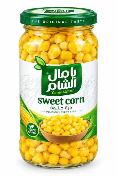 ذرة حلوة200غ  زجاج يا مال الشام