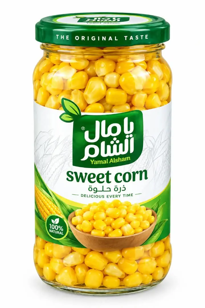 ذرة حلوة200غ  زجاج يا مال الشام
