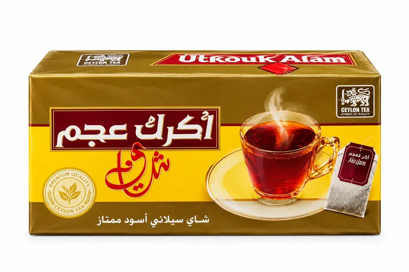 علبة شاي اكرك عجم ظروف 25 ظرف 50 غرام