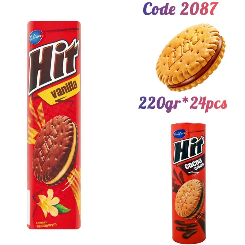 بسكويت هيت فانيلا  220غم *24عدد