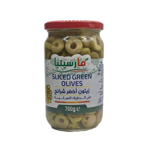 زيتون اخضر شرائح مارسيليا 700 جم
