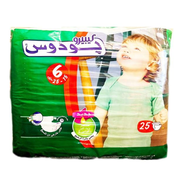 قطن اطفال بيدوس مقاس 6 * 25 قطعة