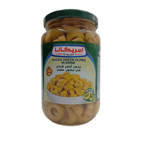 زيتون اخضر شرائح امريكانا 370 جم