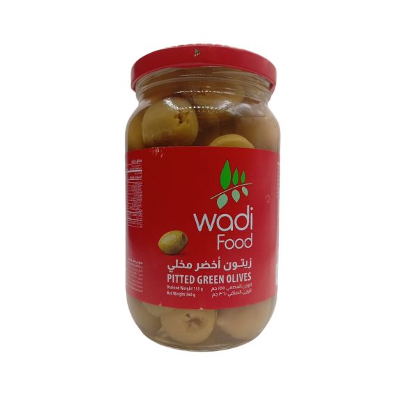 زيتون أخضر مخلي وادي فود 360 جم