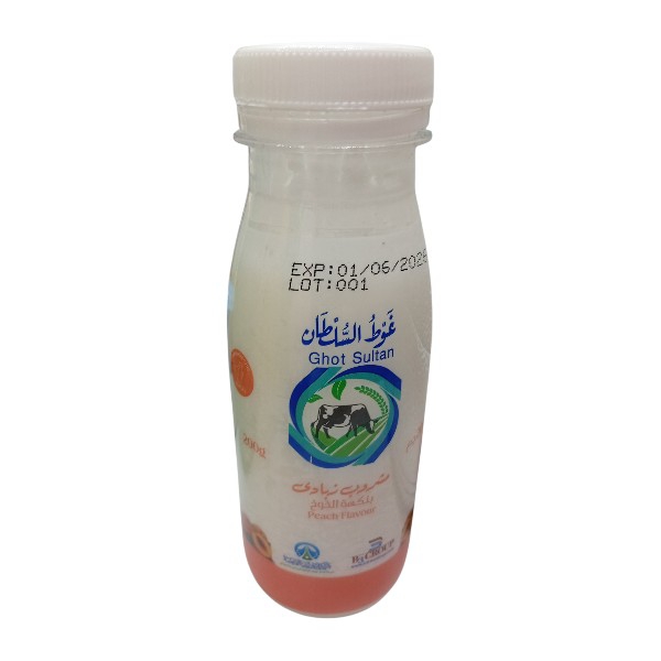 شراب زبادي بنكهة الخوخ غوط السلطان 200 جم