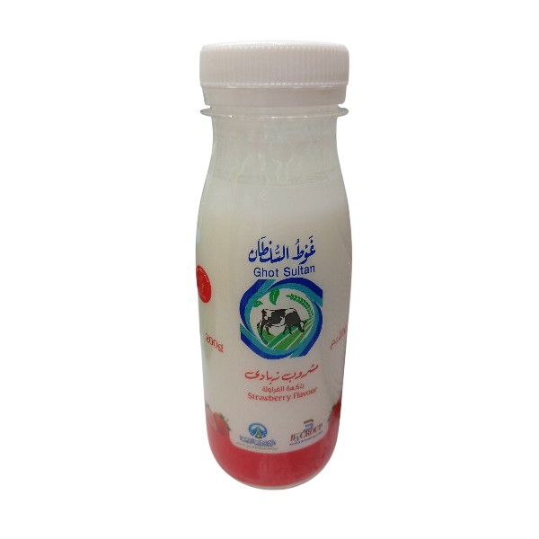شراب زبادي بنكهة الفراولة غوط السلطان 200 جم