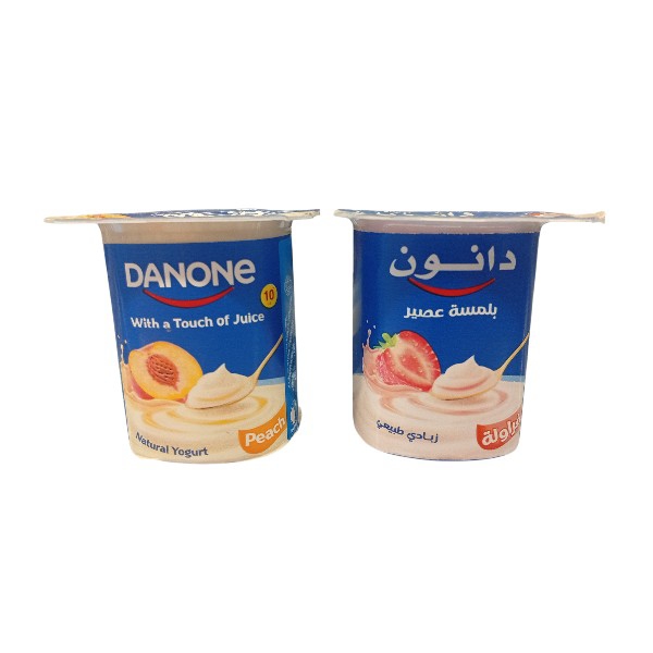 زبادي دانون خوخ+فراولة 100جم