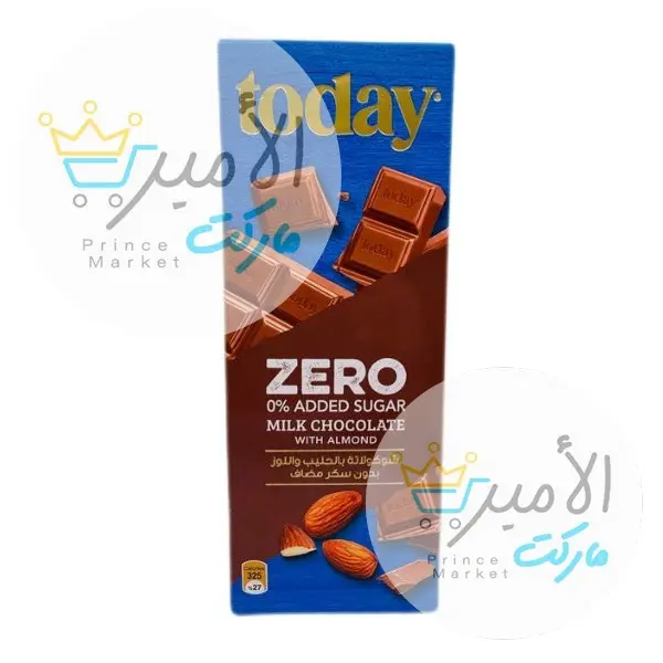 شوكولاتة بالحليب واللوز بدون سكر مضاف توادي زيرو 60 جم