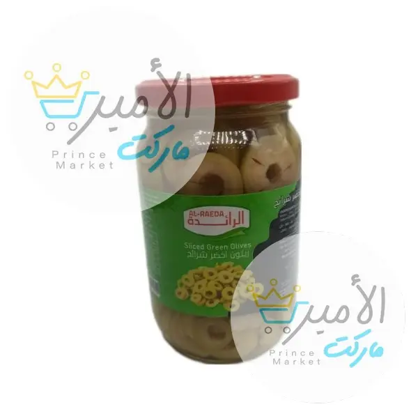زيتون اخضر شرائح الرائدة 365 جم