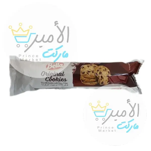 بسكويت بحبيبات الشوكولاتة و الفانيليا بيلا كوكيز 100 جم