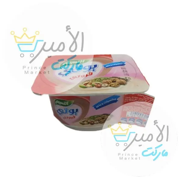 زبادي النسيم يوتي فروتي بذور و مكسرات 100 جم