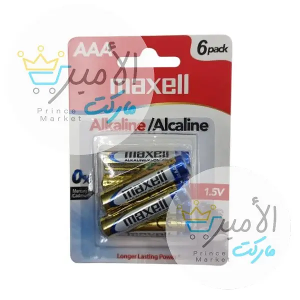 بطاريه ريموت سداسي LR03 ماكسيل*6*AAA