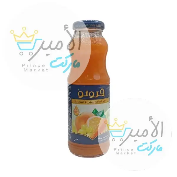 عصير البرتقال والجزر والعنب فروتو زجاج 300 مل
