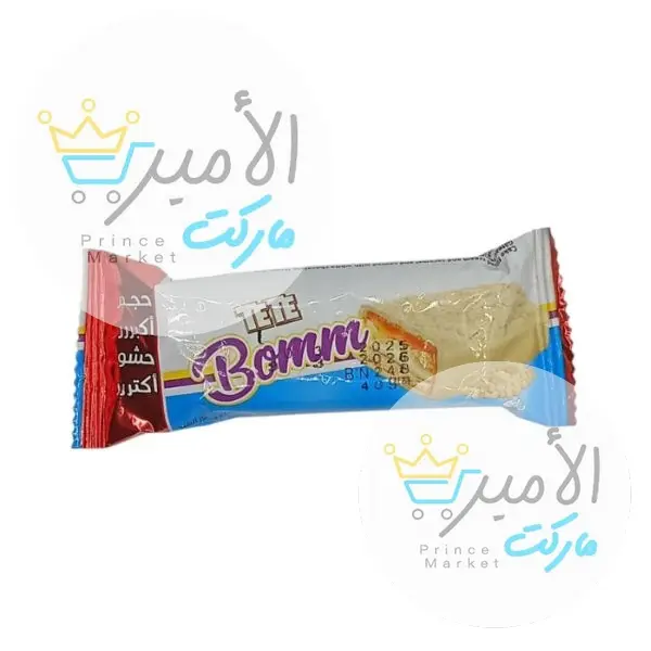 كيكة محشو بلكريمة و الكرميل و مغطى بطعم الشوكولاتة البيضاء  و جوز الهند تي تي بوم 40 جم