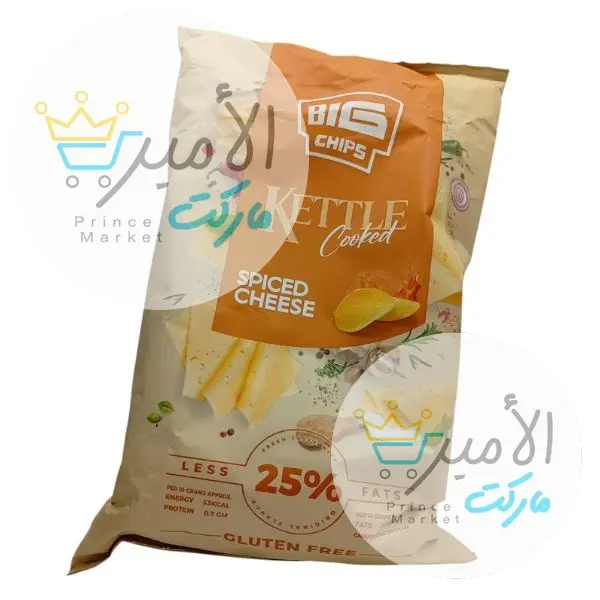 شيبس بالجبنة الحارة خالي من الجلوتين بيج كيتل 75 جم