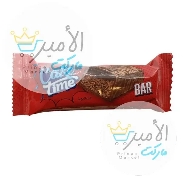 كيكة الكاكاو مع صوص الكاكاو ومغطى بطعم الشوكولاتة تايم بار 22 جم